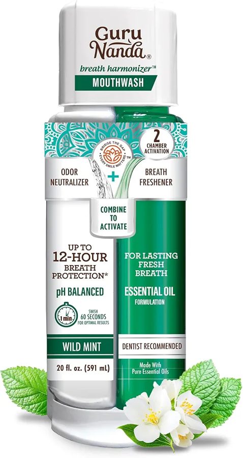 GuruNanda Breath Harmonizer Mouthwash – Wild Mint, 20 fl oz